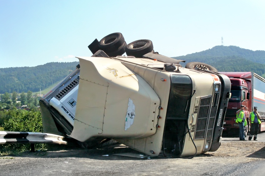 a tractor trailer crash  